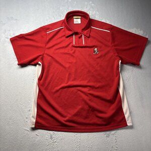 KFC Red Polo Shirt Mens Large Kentucky Fried Chicken Uniform Colonel Logo